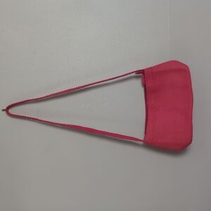 Hot Pink Woven Paper Crossbody